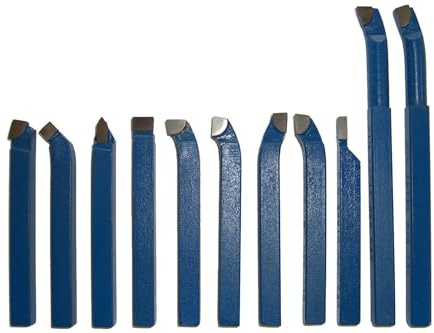 PAULIMOT Drehmeißel-Set 11-teilig mit Hartmetallplatten P30, DIN 4976, 10 mm