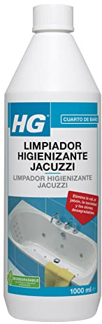 HG Detergente Igienizzante per Vasche Idromassaggio, Anticalcare e Disincrostante con Formula Naturale, Rimuove Incrostazioni di Grasso e Sapone, 1L