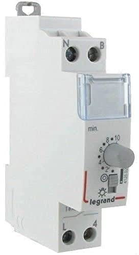 Legrand 412602 Minuterie modulaire 230V, 50Hz/60Hz, sortie 16A, 250V, 1 module