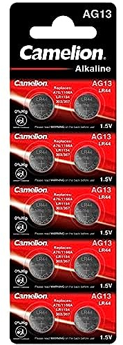 Camelion AG13/LR44/LR1154/357 - Pila de botón alcalina