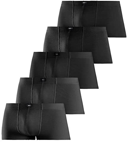 H.I.S Herren Boxershorts, Ausführung Hipster, 5er Pack (DE/NL/SE/PL, Alphanumerisch, S, Regular, Regular, Schwarz)