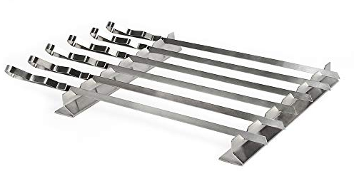 Best of BBQ Stainless Steel Kebab Rack with 6 x Skewers Set