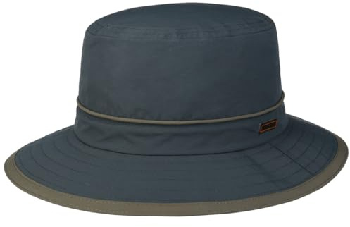 Stetson Kettering Outdoorhut Stoffhut UV-Schutz 40+ knautschbar Damen Herren Sommer Winter blau XXL (62-63 cm)