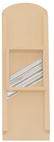 K&K Keramik Râpe en bois de hêtre avec 3 lames en acier inoxydable 24 x 60 cm