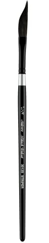 Silver Brush 3012S-014 Black Velvet Short Handle Blend Squirrel and Risslon Brush, Dagger Striper, 1/4-Inch