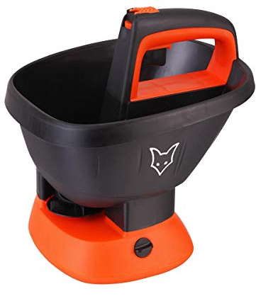 Fuxtec Streugerät FX-US270 Universal Streuer mit Batterieantrieb für Dünger Rasensamen Saatgut Rasendünger Streusalz (Volumen 2,7 l, Flächenleistung bis zu 800m²)