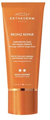 INSTITUT ESTHEDERM Bronz Repair Cuidado Protector UVA/UVB Antiarrugas Reafirmante - Crema Solar que Favorece el Bronceado - Ayuda a Preservar la Juventud de la Piel - Sol Moderado - Tubo 50 ml