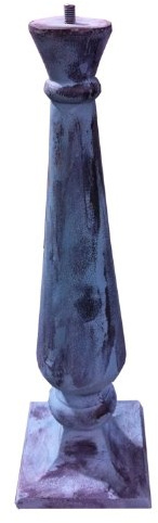 Rome B15 Baluster Sundial Pedestal Base, Cast Iron with Antique Finish, 19.75-Inch Height by 6.25-Inch Width