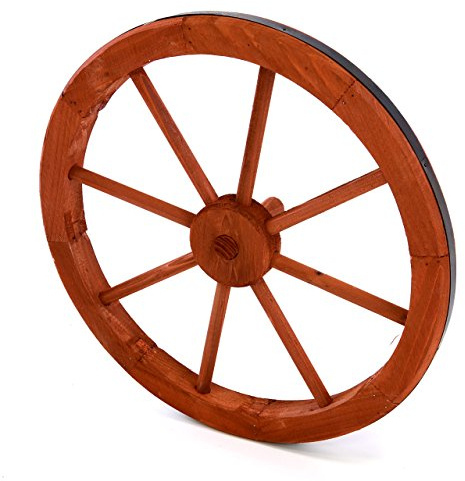 NEXOS Holzrad NEVADA Ø 45 cm – Farbe: Rot-Braun