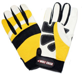 Equip2clean Chainsaw Gloves with Left Hand Protection | Cut Resistant Safety Gloves with Goats Leather & Stretch Fabric | Forestry, Arborist & Garden Work, Landscaping, Outdoor Use | Large - Size 10