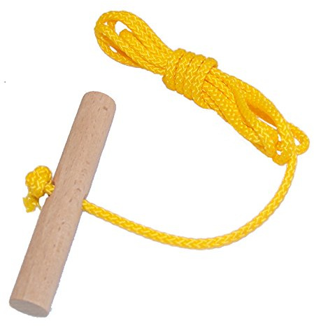 Looping-Lu Schlittenseil mit Holzgriff aus Buchenholz 1 Zugseil