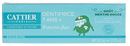 Cattier kids bio dentifrice 7 ans+ menthe douce 50ml