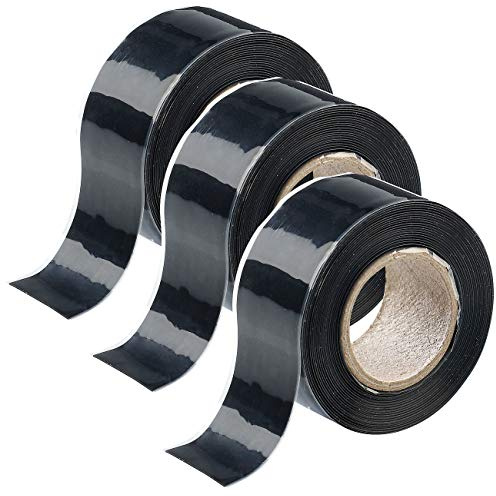 AGT Dichtungsklebeband: 3er-Set Selbstverschweißendes Abdichtband, 3x 3 Meter, schwarz (Selbstklebendes Abdichtband, Klebeband wasserdicht, selbstverschweißend)