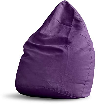 Lumaland Sitzsack Luxury XL Plus 85x65cm | Microvelours Beanbag mit extra weichem & robustem Stoff | Für Erwachsene & Kinder| Ideal geeignet für Kinderzimmer | Sessel & Stuhl Bean Bag [Lila]