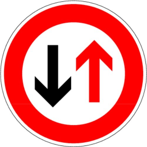 LEMAX® Verkehrszeichen - Vorrang des Gegenverkehrs, Zeichen 208 Alu 2 mm, RA1 rot/weiß 42