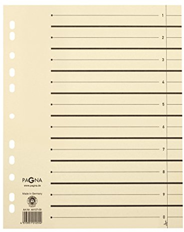 Pagna 44108-09 PAGNA Trennblätter 300x245x27 chamois 230g/qm, Inh.100