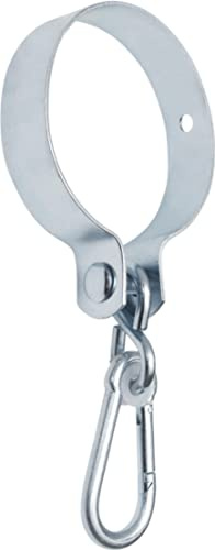 Connex Schaukelhaken - Mit Manschette & Karabinerhaken - Ø 120 mm - 350 Kg Tragkraft - 1 Stück - verzinkt / Manschettenhaken / Gerüst-Haken / Luftschaukel-Haken / Gautsche / Hutsche / DY270509 | Mit Manschette und Karabinerhaken – Manschettenhaken – Gerüst-Haken – Luftschaukel-Haken – Gautsche – Hutsche – Ø 120 mm