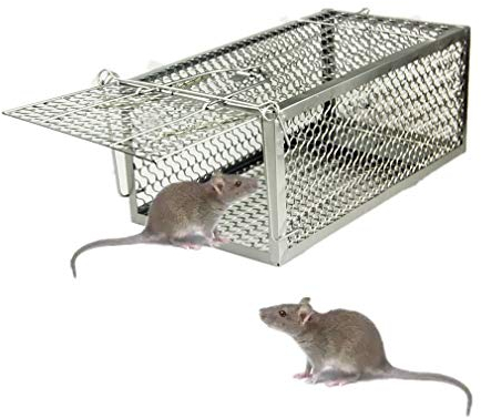 Skycabin 1 Door Animal Humane Live Cage Trap Rat Mouse Mice Rat Squirrels Chipmunk Catcher for Indoor and Outdoor 28 X 15 X 11.5 cm