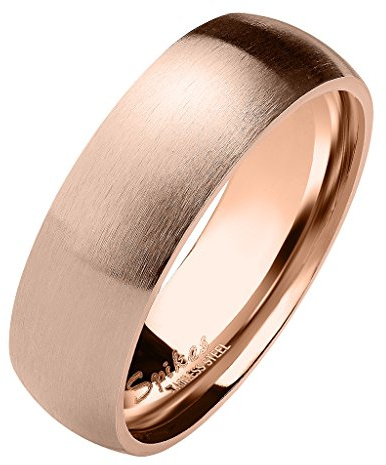 Mianova Herren Damen Band Ring Edelstahl Matt