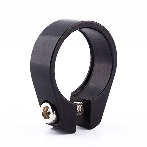 VGEBY Fahrrad Sattelklemme 31,8mm, Sattelstütz Klemmring Fahrrad Schnellverschluss Aluminiumlegierung Klemme Passend für 27,2/28,6 mm Sattelstützen