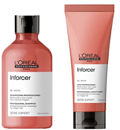 L‘Oréal Professionel Serie Expert Inforcer-Haarshampoo zu 300 ml und Conditioner zu 200 ml im Set