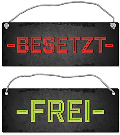 Besetzt - Frei Wendeschild mit Kordel