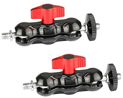 CAMVATE Universal Magic Arm with with Dual Ball Heads(Red,2 Pieces) - 2079