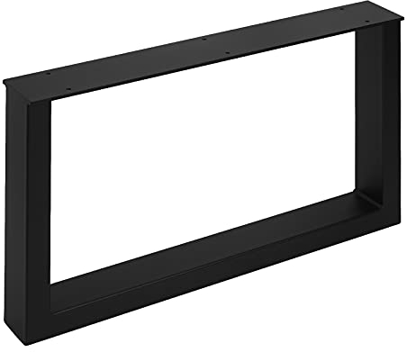SOTECH Tischgestell TAB Stahl schwarz matt Profil 80 x 40 mm Höhe: 400 mm Tiefe 700 mm Tischkufen Industriedesign Tischuntergestell Tischkufe Kufengestell