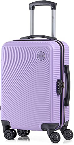 CABIN 5512 Valigia Trolley ABS, bagaglio a mano 55x37x20, Valigia rigida, guscio duro e antigraffio con 8 ruote.