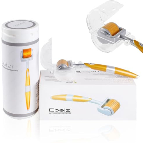 Ebeizi Dermaroller Cheveux Barbe 2,0 mm Microneedling – 192 Aiguilles Titane Réelles – Rouleau Repousse Cheveux, Barbe & Soin Peau Visage, Cuir Chevelu Homme Femme