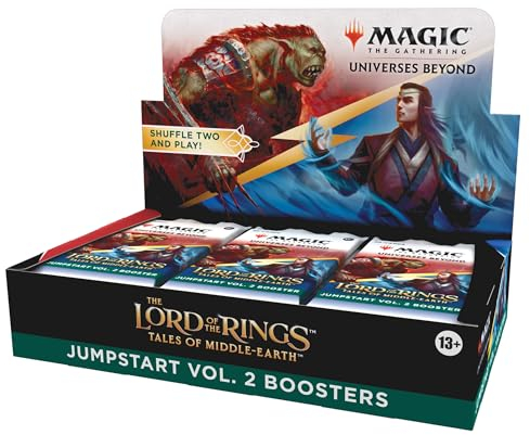 Magic the Gathering Lord of Rings: Tales of Middle-Earth présentoir boosters Jumpstart Vol. 2 (18) *Anglais*, Black, D21250000