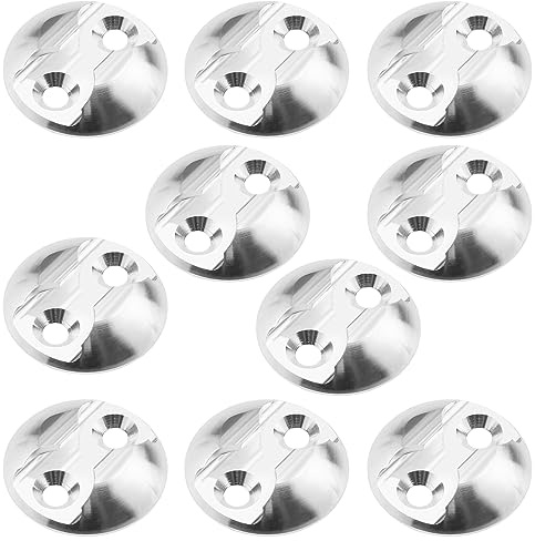 VGOL 10 Stück Airlineschiene Zurrpunkt Aluminium Zurrplatte Runde Tie Down Anchor Point Kit Zubehör für LKW ATV Motorräder Schneemobile