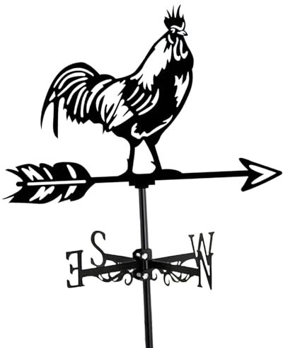 predolo Veleta de Gallo, Elegante Indicador de Viento para Exteriores