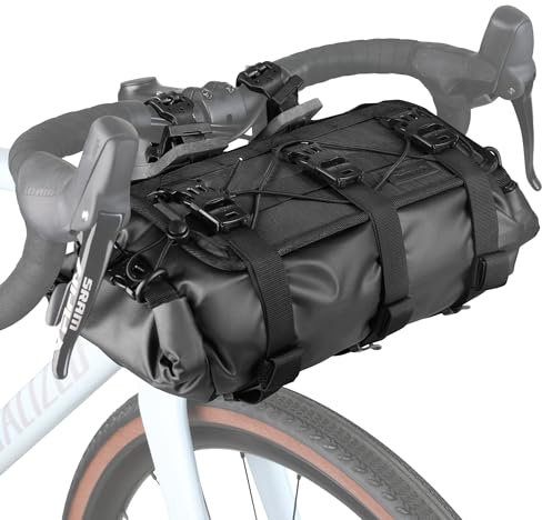 Rhinowalk Fahrrad Lenkertasche Wasserdicht 8-13L Fronttasche Fahrradtasche Schultertasche Aufbewahrungstasche Bikepacking
