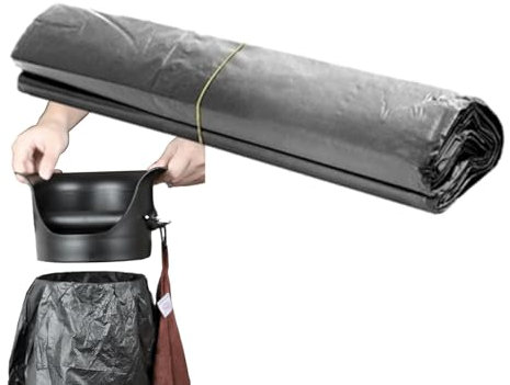 Sacs à poubelle noirs | Sacs à déchets alimentaires compostables | Sac à ordures pour expris Knock Box | 25 Pièces Sacs à déchets alimentaires, Sacs à ordures à frapper