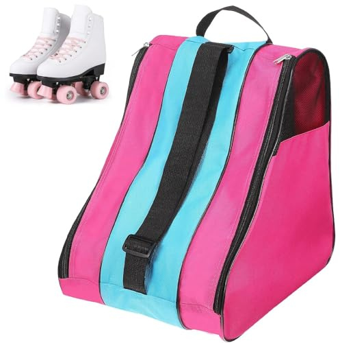Roller Skate Bag, Unisex Ice Skate Bag with Adjustable Shoulder Strap