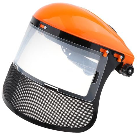 MagiDeal Timmer Face Work Equipment o protezione della protezione faccia da rallino per rasaerba per motoseghe, Orangina