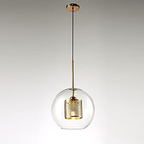 ZJHAHJY Lustre Moderne, lumières LED E27/E26, Suspension Industrielle Moderne en Fer, luminaires de Plafond pour Chambre à Coucher, Cuisine, îlot, Couloir, entrée, puits de lumière (20 cm)