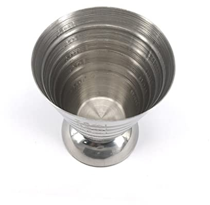CIYODO Mixing Cup Measuring Cups Measuring Shot Cup Ounce Jigger Bar Measurer Cup Silver