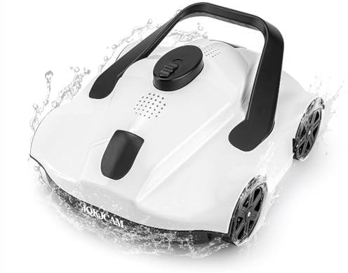 Limpiafondos robótico para piscinas, cobertura de 1076 pies cuadrados, 130 minutos de autonomía, potente succión, planificación automática de rutas, aspirador inalámbrico para piscinas elevadas y en