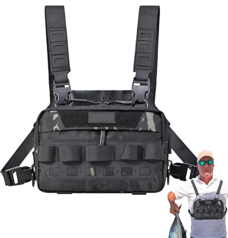 Tasca sul petto | Cintura toracica per sport all'aria aperta – Cintura leggera per gilet unisex outdoor ciclismo escursionismo campeggio, Nero , vedi descrizione, Vedi descrizione