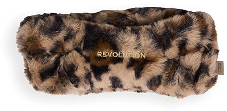 Revolution Pro Miracle Skincare Headband Leopard Print, Haarband für Gesichtsreinigung & Make-up Auftrag