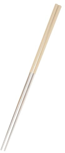 DECOMELODY Multifuncional para Acero Largos Palillos Reutilizables Inoxidable Diseño Elegante , Ideales Cocinar y Hotpot y Freír