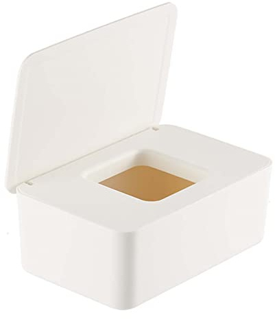 Qcwwy Dispenser per Salviette Umidificate, Contenitore per L'organizzazione di Salviette Umidificate a Prova di Polvere, con Buona Tenuta, con Coperchio, (L 15x40 cm / 5,91x15,75 pollici)