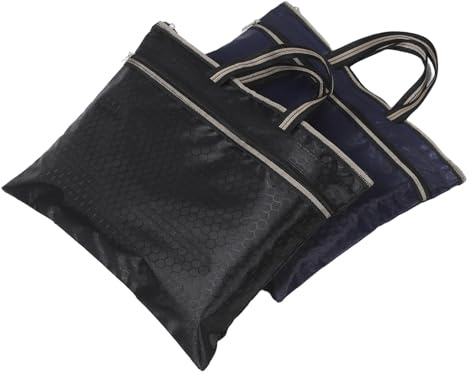 GALPADA Lot de 2 Pochettes Zippées Oxford pour Ordinateur Portable, Sacoche Professionnelle avec Poignées, Rangement Dossiers et Classeurs, Tissu Oxford Résistant, Bureau et Voyage,