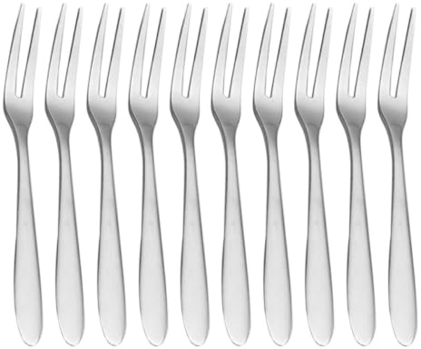 SHOWERORO Forchette da Frutta in Acciaio Inox 12 Pezzi Finitura a Specchio, Forchette per Dolci e Antipasti per Cucina Domestica e Ristorante