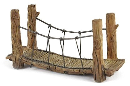 Georgetown Woodland Suspension Rope Fairy Bridge - Fiddlehead Fairy Garden Collection