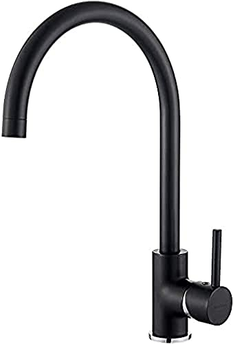 GRIFEMA Irismart - Grifo de cocina monomando para fregadero, color Negro [Exclusivo en Amazon]