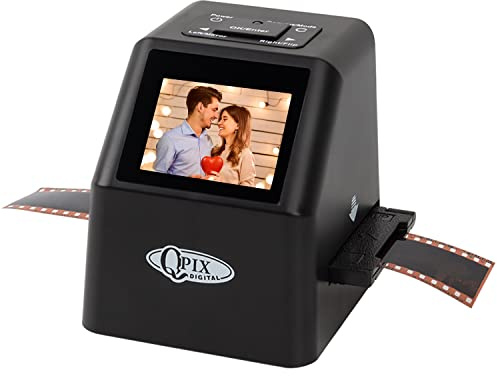 Scanner numérique de film et de diapositives – Convertit les négatifs de film 35 mm 110 135 126 KPK Super 8 et 8 mm et diapositives en images JPEG haute résolution 22 MP, mémoire intégrée de 128 Mo