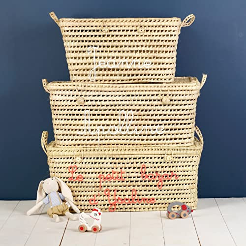 Coffre de rangement à personnaliser 80cm (Broderie)